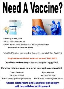 Vaccine Event Flyer